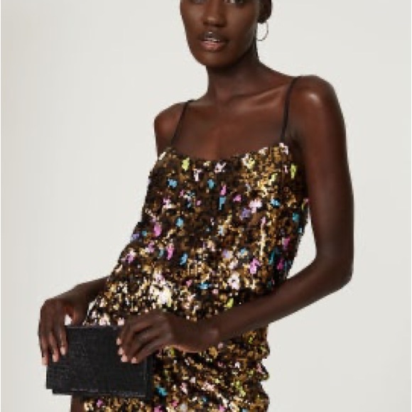 (A3) Cosmopolitan X DTP Leopard Sequin Isla Tank Crop top ONLY, Size XS, NWT - Picture 6 of 13